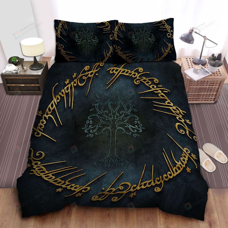 The Lord Of The Ring, The One Ring Pattern Bed Sheets Spread Comforter Duvet Cover Bedding Sets