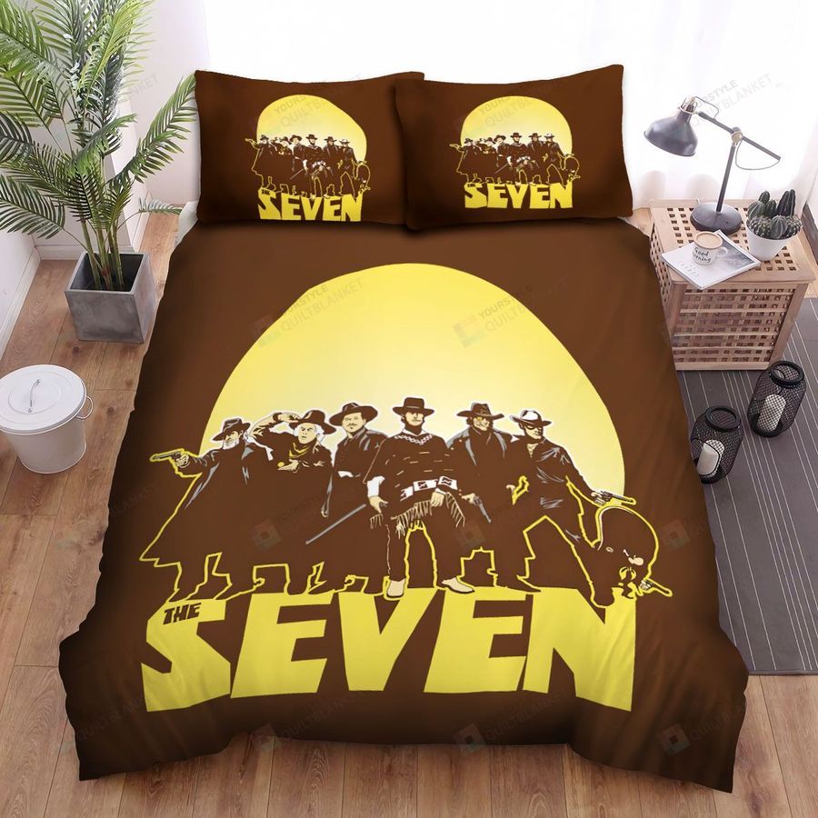 The Magnificent Seven (1960) Cowboy Group Movie Poster Bed Sheets Spread Comforter Duvet Cover Bedding Sets