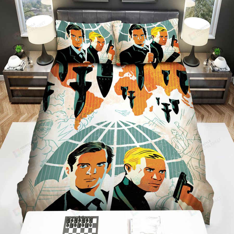 The Man From U.N.C.L.E Nuclear Missile Bed Sheets Spread Comforter Duvet Cover Bedding Sets