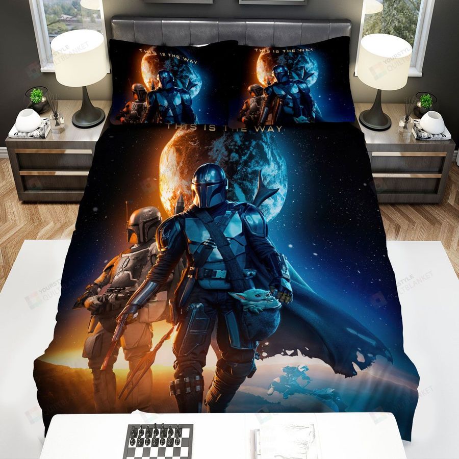 The Mandalorian (2019) Movie Poster Ver 7 Bed Sheets Spread Comforter Duvet Cover Bedding Sets