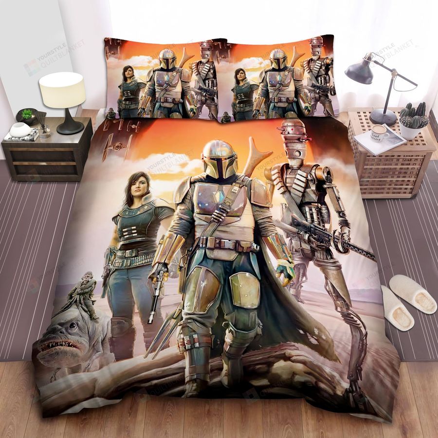 The Mandalorian Characters Artwork Bed Sheets Spread Comforter Duvet Cover Bedding Sets