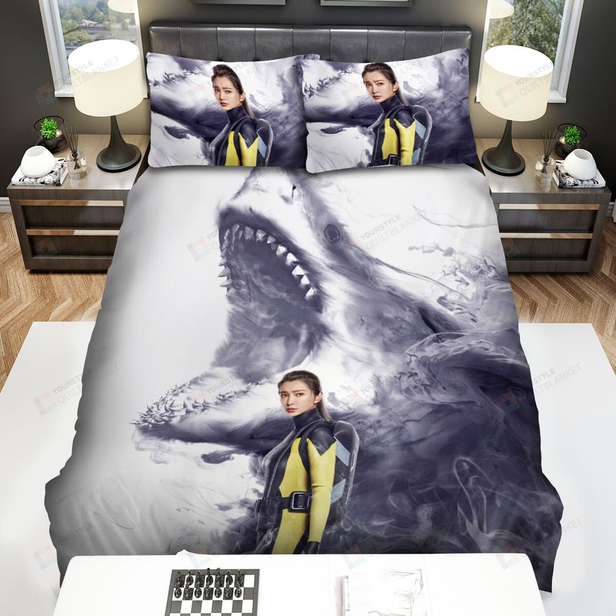 The Meg Smoke Shark Bed Sheets Spread Comforter Duvet Cover Bedding Sets