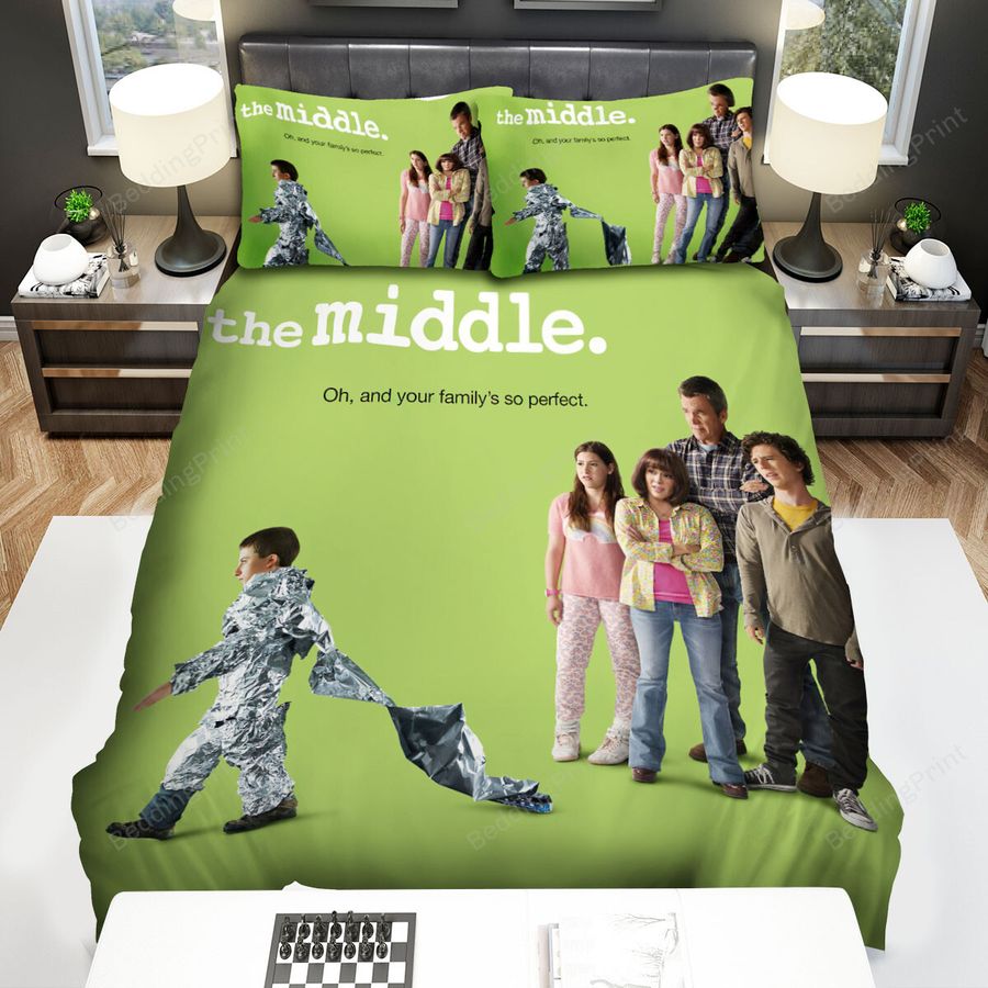 The Middle (2009–2018) Oh, And Your Family Is So Perfect Movie Poster Bed Sheets Spread Comforter Duvet Cover Bedding Sets