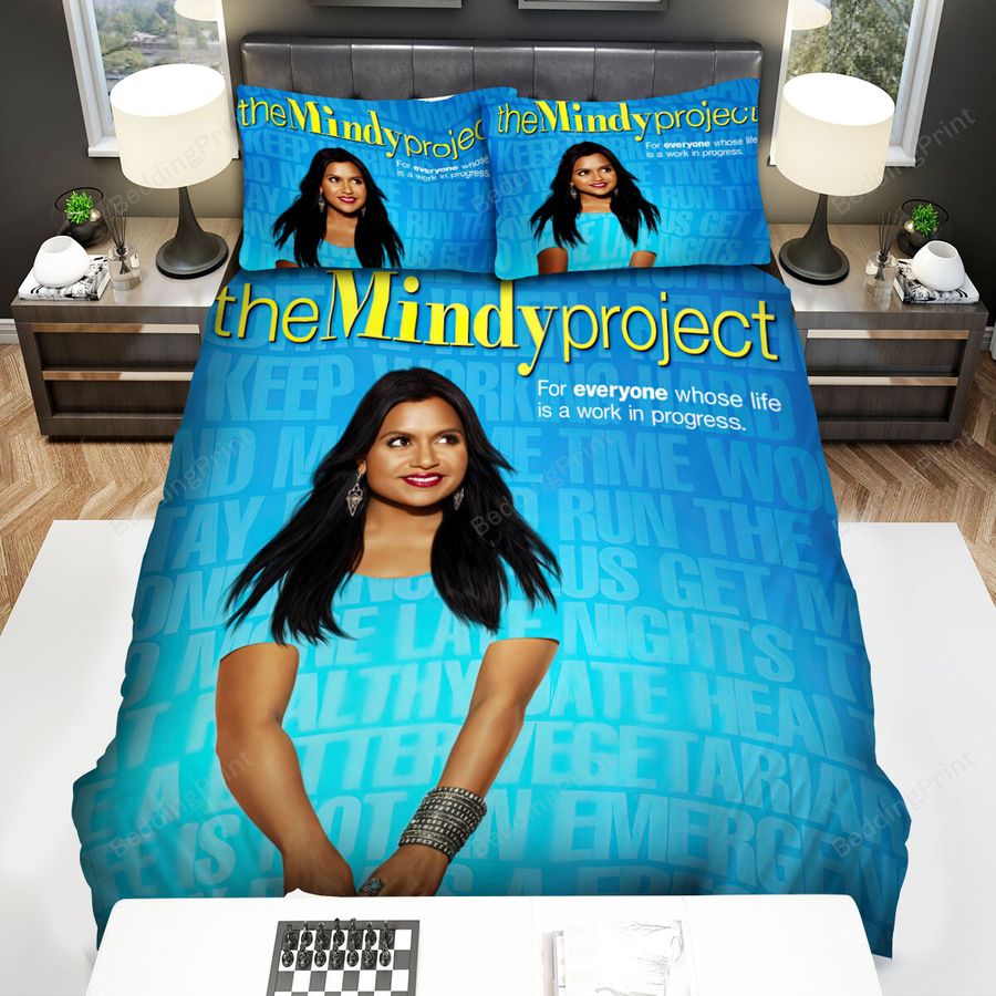 The Mindy Project (2012–2017) Movie Poster 2 Bed Sheets Spread Comforter Duvet Cover Bedding Sets