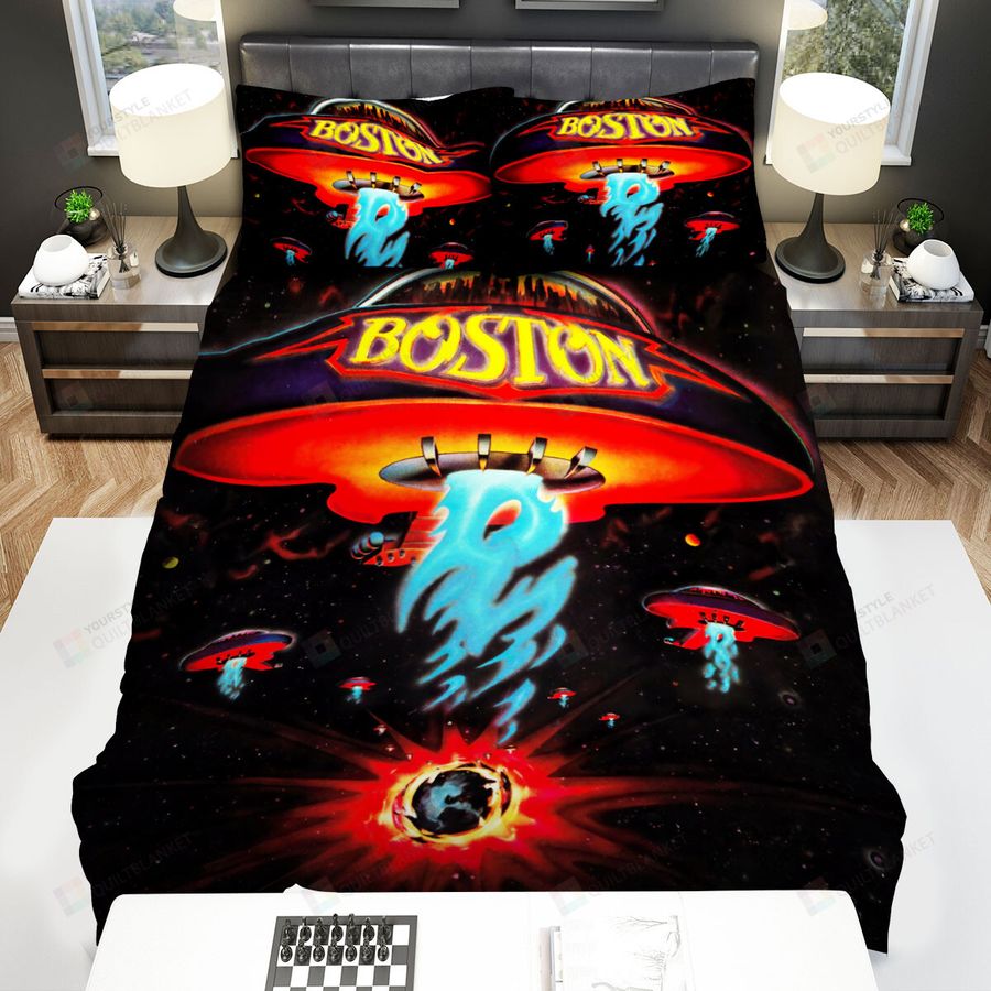 The Nice Boston Flying Saucer Bed Sheets Spread Comforter Duvet Cover Bedding Sets