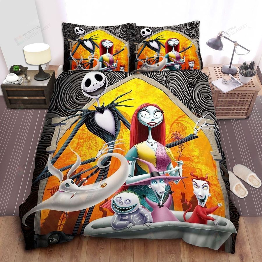 The Nightmare Before Christmas Jack & Sally Zero & Lock, Shock & Barrel Bed Sheets Spread Comforter Duvet Cover Bedding Sets