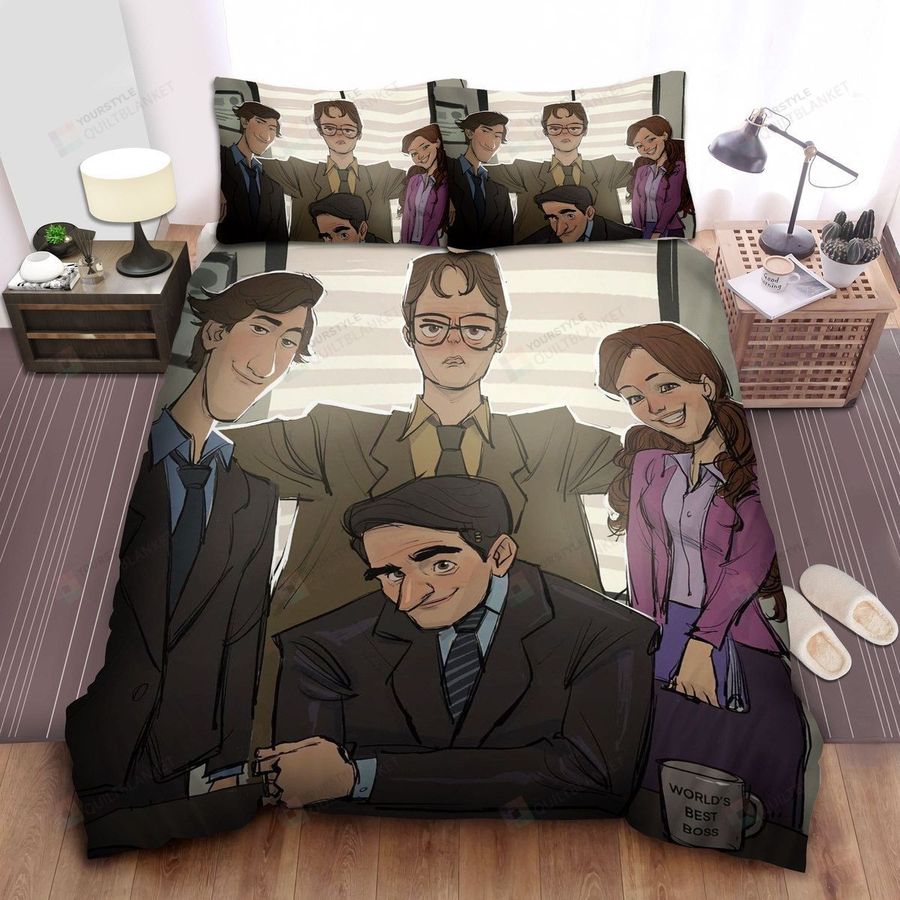 The Office , Annoyed Manager Bed Sheets Spread Comforter Duvet Cover Bedding Sets