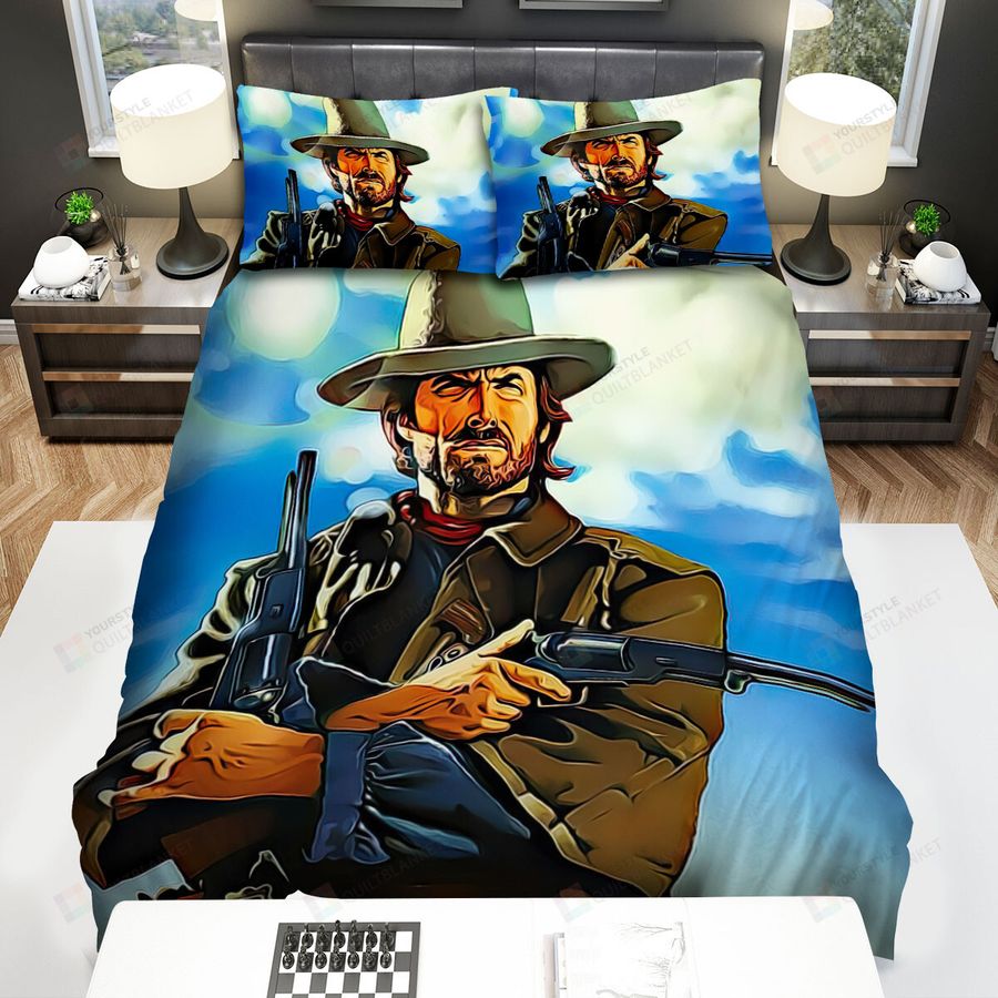The Outlaw Josey Wales Movie Poster Sky Background Bed Sheets Spread Comforter Duvet Cover Bedding Sets