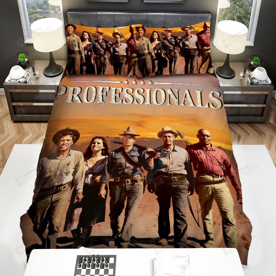 The Professionals (1966) Movie Poster Ver 2 Bed Sheets Spread Comforter Duvet Cover Bedding Sets