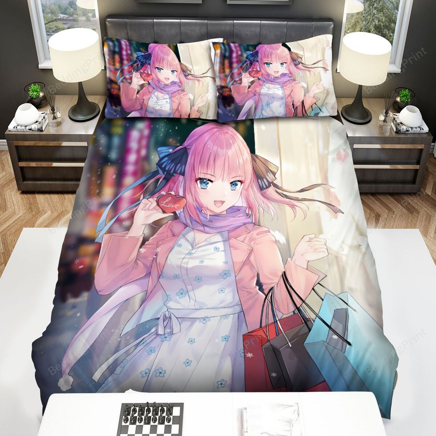 The Quintessential Quintuplets Nino Nanako Goes Shopping Bed Sheets Spread Duvet Cover Bedding Sets