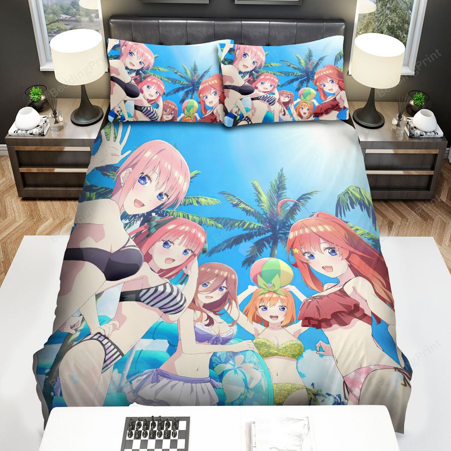 The Quintessential Quintuplets The Nanako Quintuplets' Summer Vacation Bed Sheets Spread Duvet Cover Bedding Sets