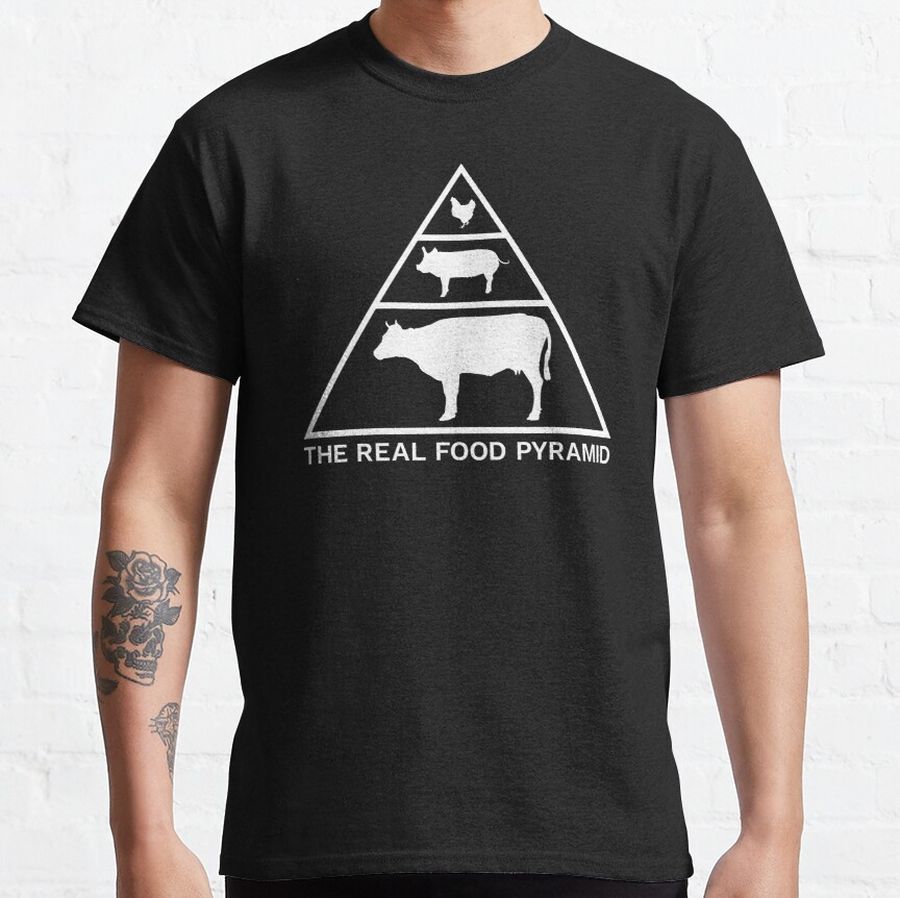 The Real Food Pyramid Carnivore Meat Eater Classic T-Shirt