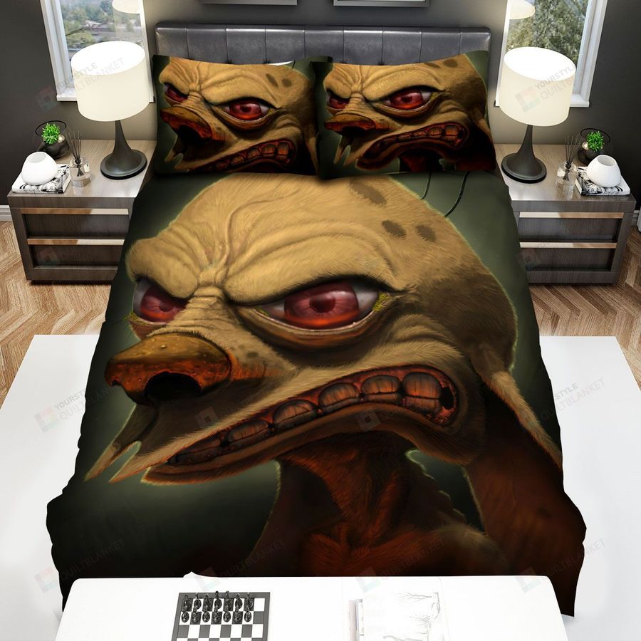 The Ren And Stimpy Show Angry Ren 3d Portrait Bed Sheets Spread Duvet Cover Bedding Sets