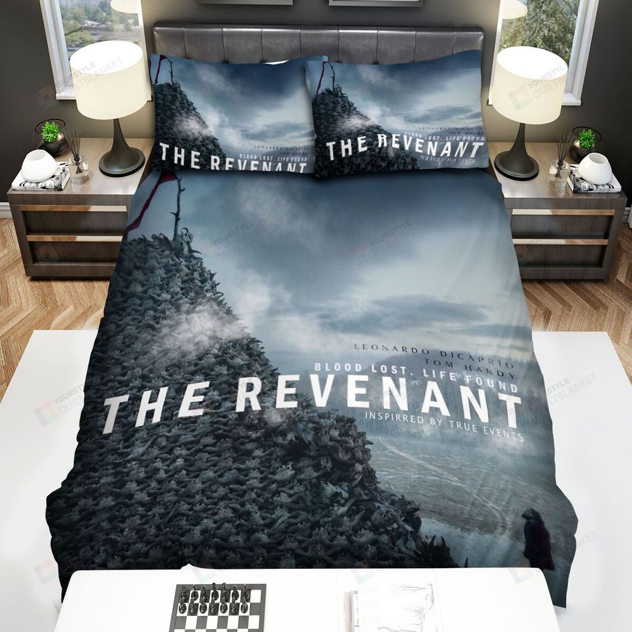 The Revenant (2015) Movie Poster Fanart Ver 2 Bed Sheets Spread Comforter Duvet Cover Bedding Sets