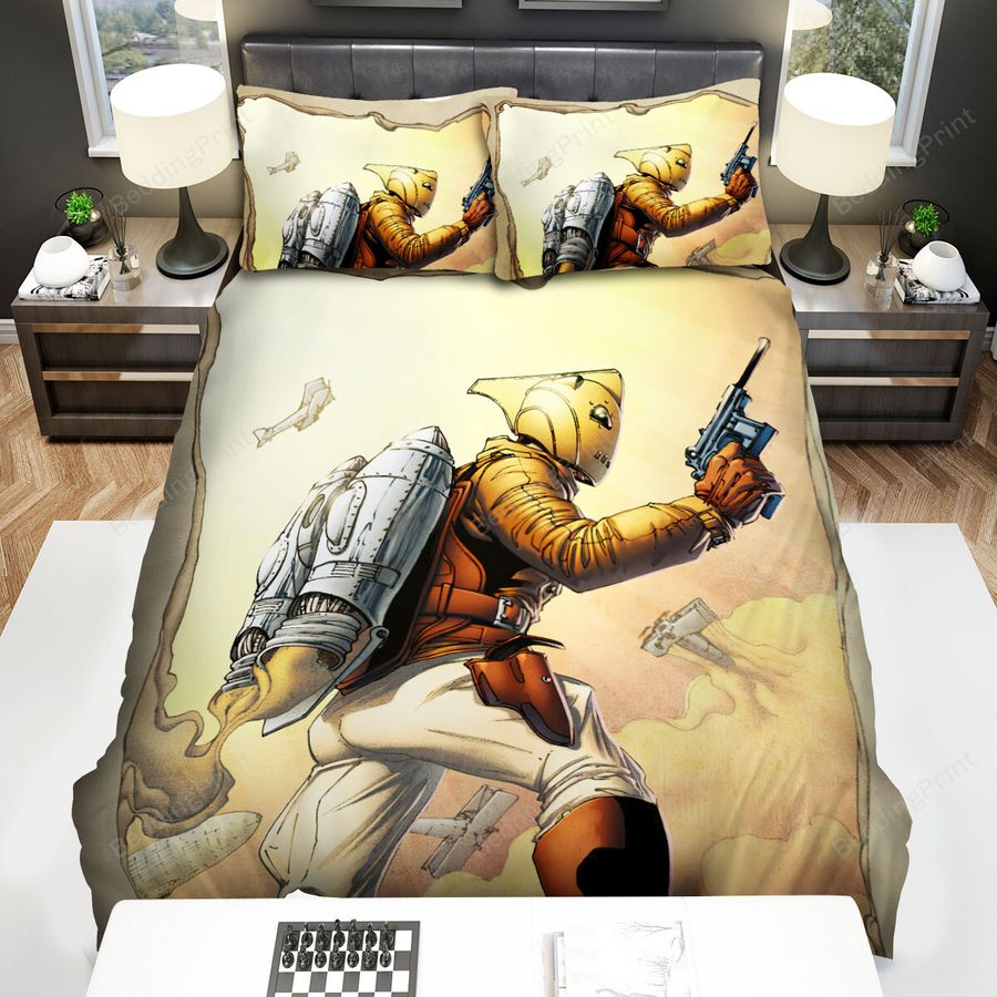 The Rocketeer (1991) Movie Dieselpunk Jetpack Bed Sheets Spread Comforter Duvet Cover Bedding Sets