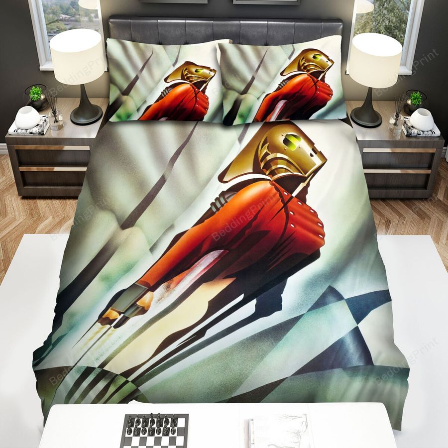The Rocketeer (1991) Movie Rocketman Poster Bed Sheets Spread Comforter Duvet Cover Bedding Sets