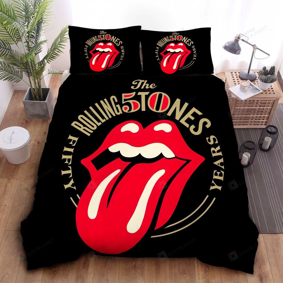 The Rolling Stones 50 Years Bed Sheets Spread Comforter Duvet Cover Bedding Sets