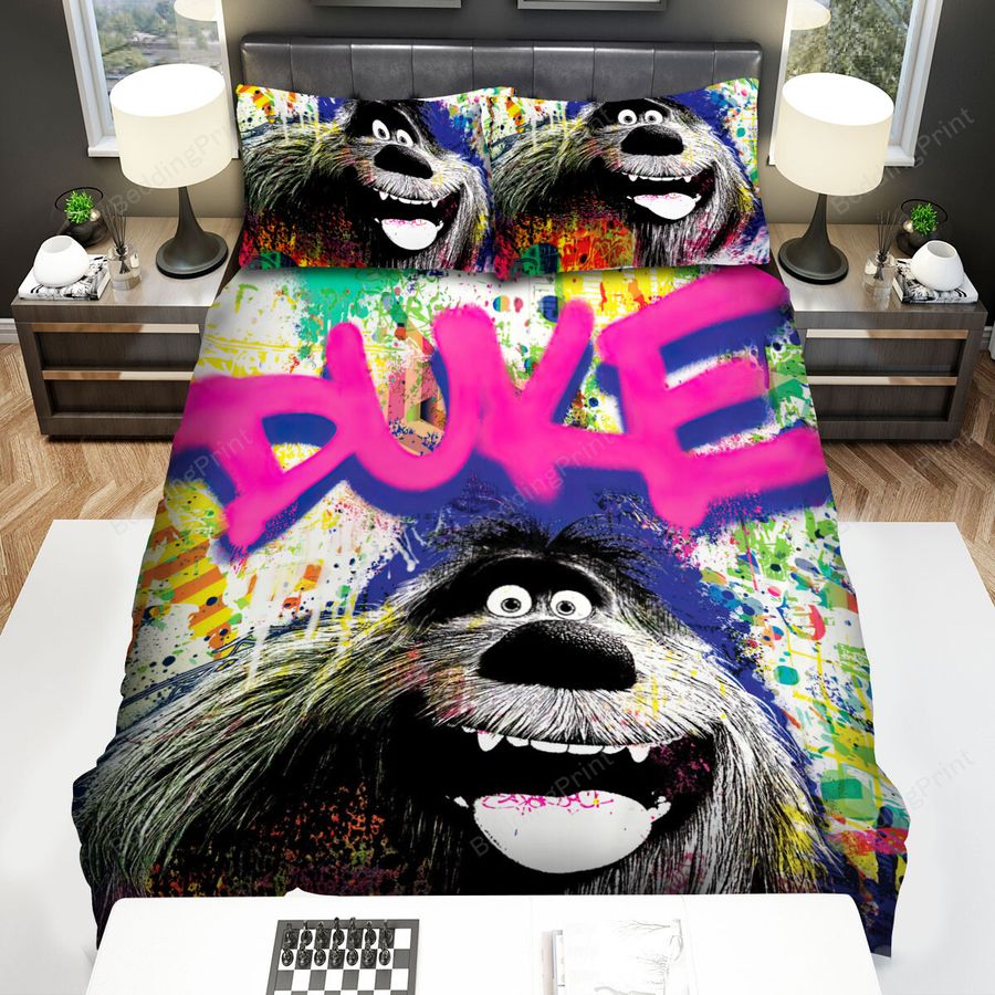 The Secret Life Of Pets 2 (2019) Duke Poster Artwork Bed Sheets Spread Comforter Duvet Cover Bedding Sets