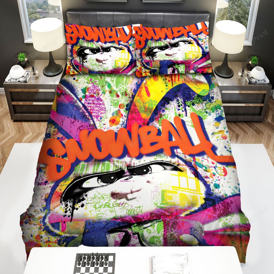 The Secret Life Of Pets 2 (2019) Snowball Poster Artwork Bed Sheets Spread Comforter Duvet Cover Bedding Sets