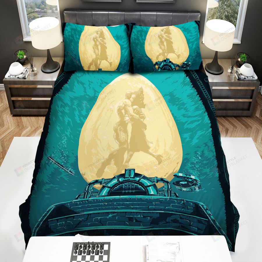 The Shape Of Water (2017) Movie Digital Art 2 Bed Sheets Spread Comforter Duvet Cover Bedding Sets