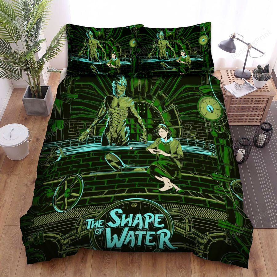 The Shape Of Water (2017) Movie Illustration 10 Bed Sheets Spread Comforter Duvet Cover Bedding Sets