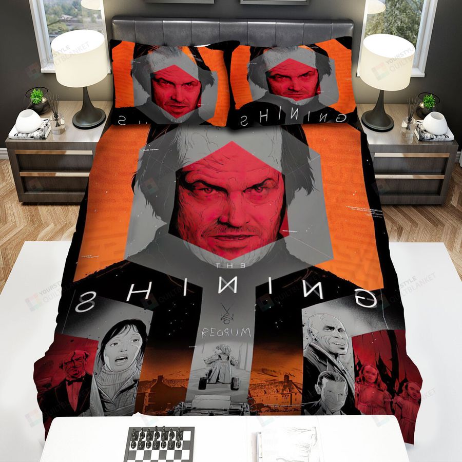 The Shining The Man With Scene Movie Background Movie Poster Bed Sheets Spread Comforter Duvet Cover Bedding Sets