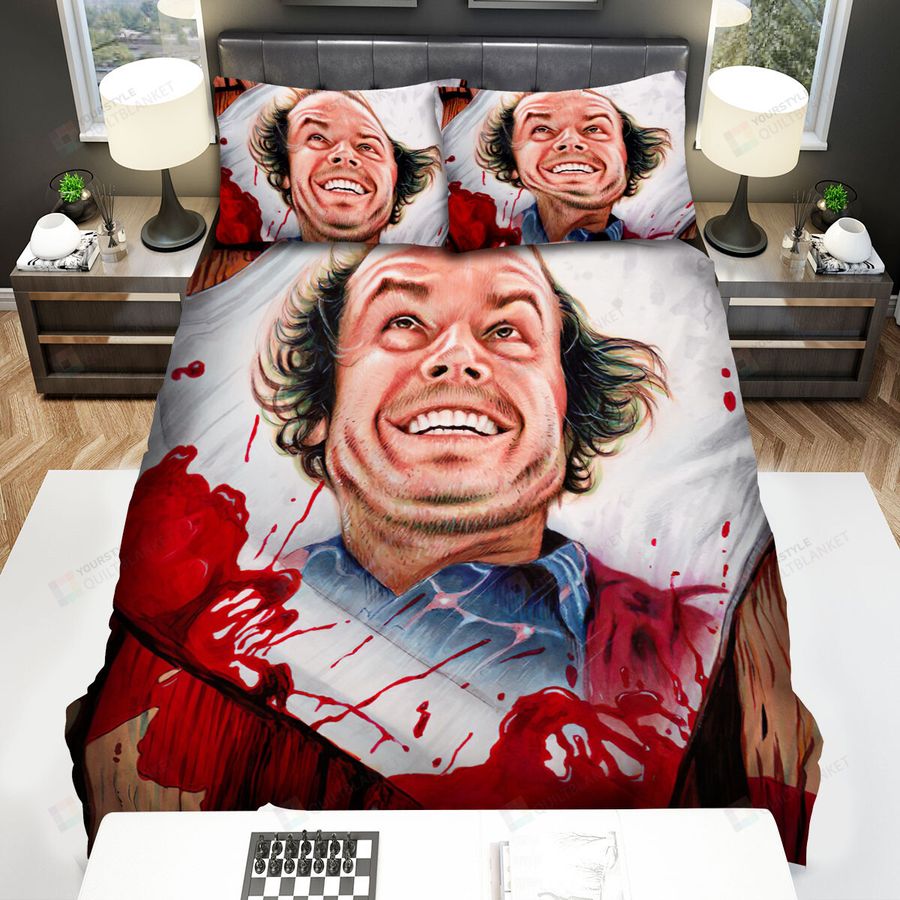 The Shining The Men With Blood Art Picture Bed Sheets Spread Comforter Duvet Cover Bedding Sets