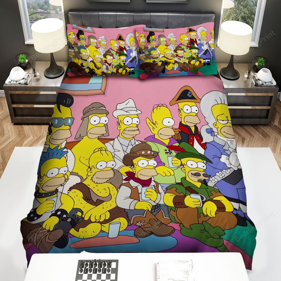 The Simpsons (1989) Extended Family Bed Sheets Spread Comforter Duvet Cover Bedding Sets