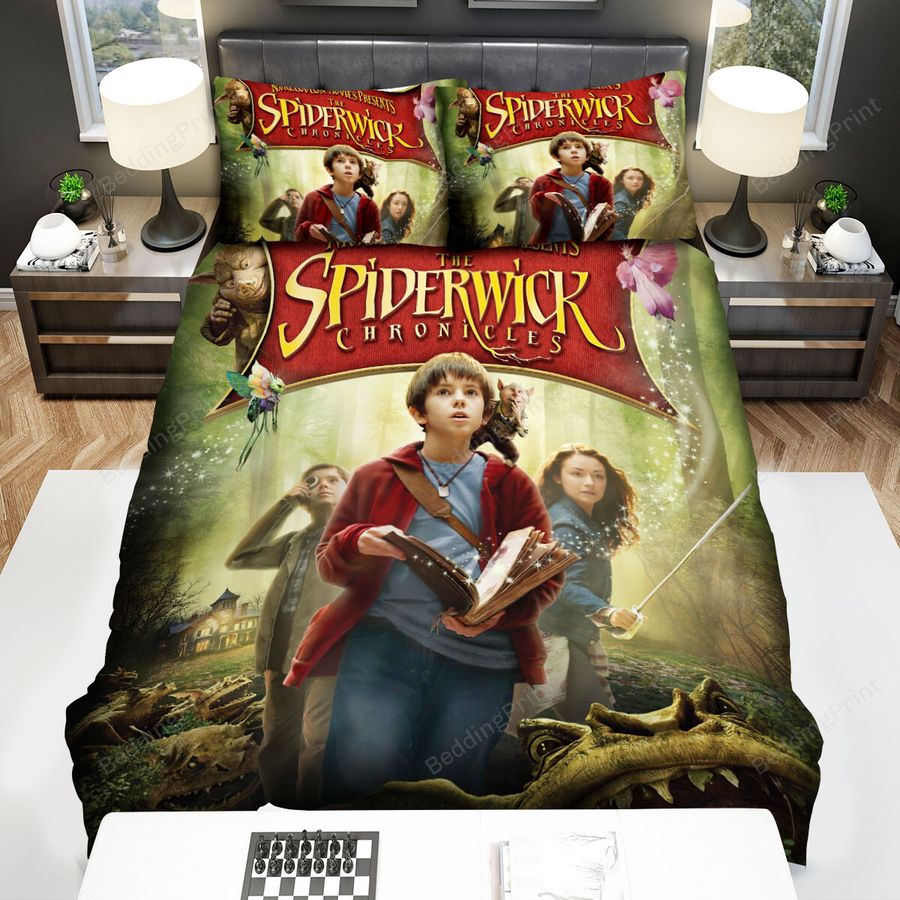 The Spiderwick Chronicles (2008) Movie Children With The Magical Book Bed Sheets Spread Comforter Duvet Cover Bedding Sets
