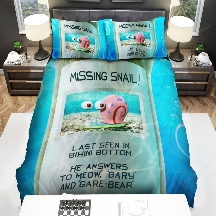 The Spongebob Movie Sponge On The Run (2020) Missing Snail Bed Sheets Spread Comforter Duvet Cover Bedding Sets