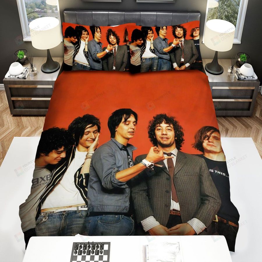The Strokes Band Red Ground Bed Sheets Spread Comforter Duvet Cover Bedding Sets