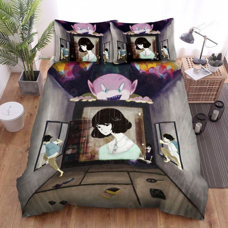 The Tatami Galaxy Room Bed Sheets Spread Comforter Duvet Cover Bedding Sets