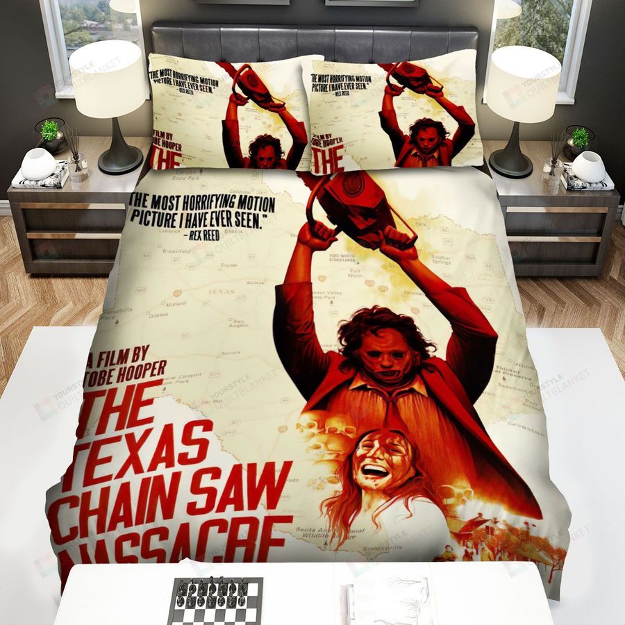 The Texas Chain Saw Massacre Movie Poster 2 Bed Sheets Spread Comforter Duvet Cover Bedding Sets