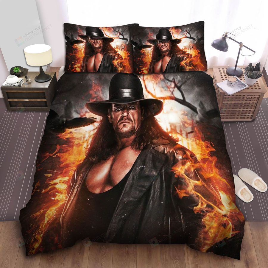 The Undertanker On Fire Bed Sheet Spread Comforter Duvet Cover Bedding Sets