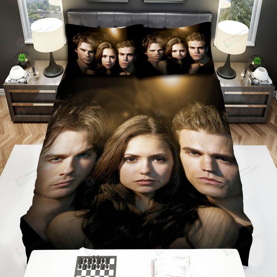 The Vampire Diaries (2009–2017) Moonlight Movie Poster Bed Sheets Spread Comforter Duvet Cover Bedding Sets