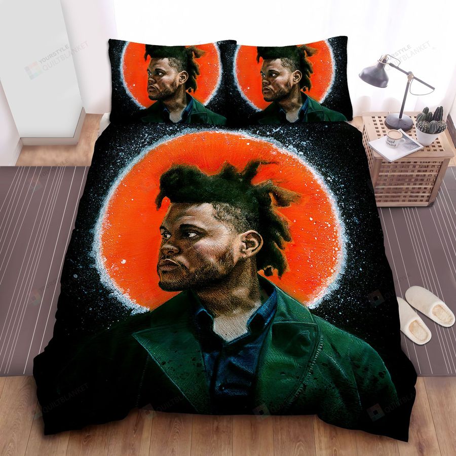 The Weeknd With Dreadlocks Digital Art Portrait Bed Sheets Spread Duvet Cover Bedding Sets
