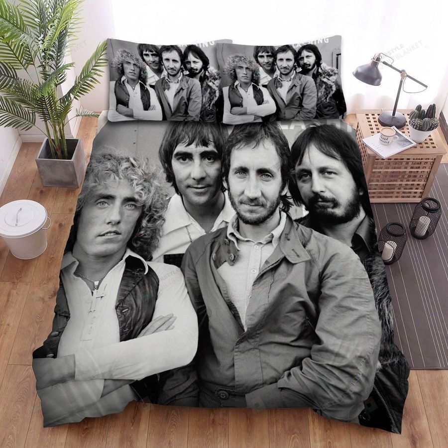The Who Band Black And White Photo Bed Sheets Spread Comforter Duvet Cover Bedding Sets