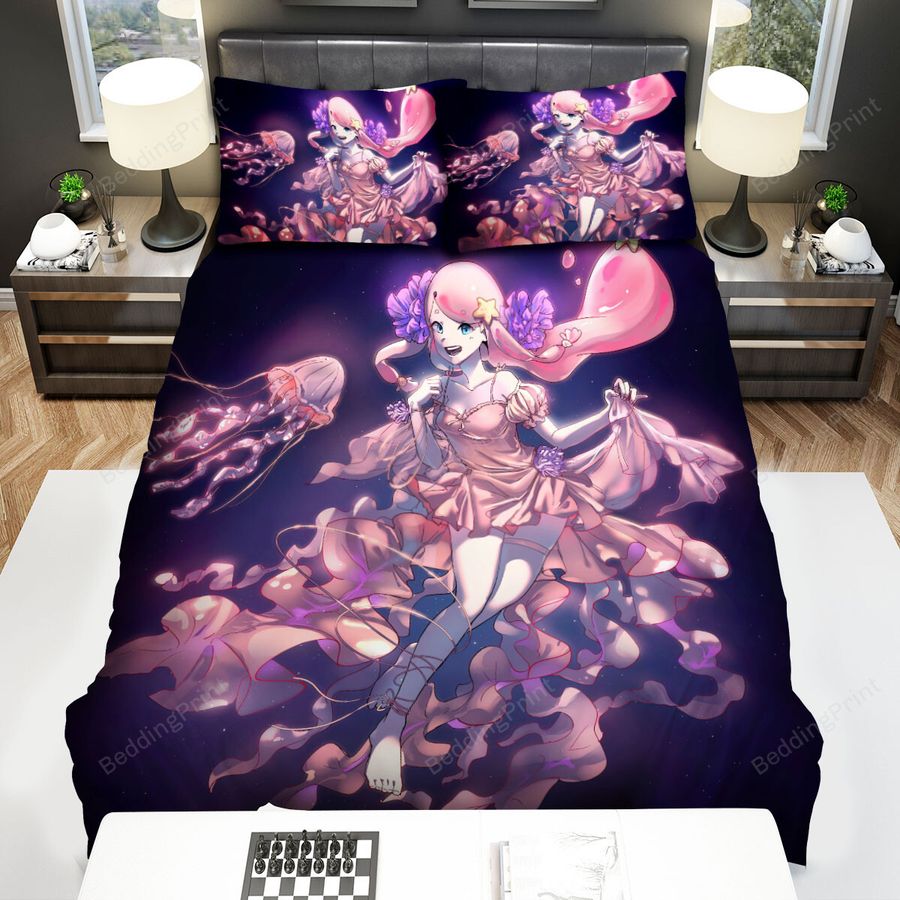 The Wild Animal -  The Anime Jellyfish Princess Bed Sheets Spread Duvet Cover Bedding Sets