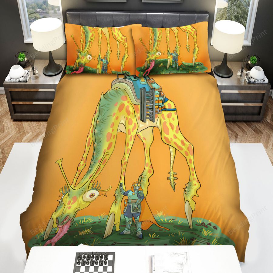 The Wild Animal - The Girrafe Alien Bed Sheets Spread Duvet Cover Bedding Sets