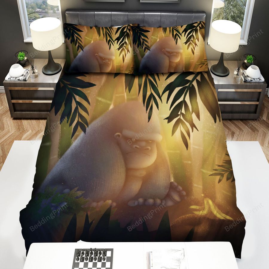 The Wild Animal - The Gorilla In The Bamboo Forest Bed Sheets Spread Duvet Cover Bedding Sets