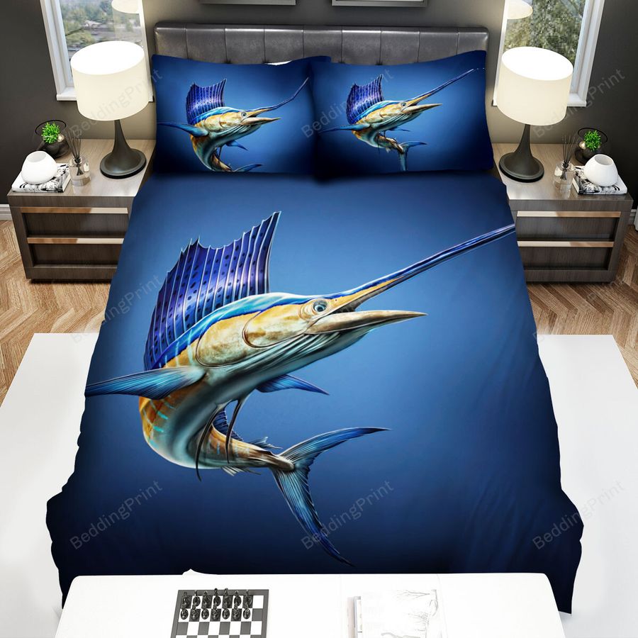 The Wild Animal - The Sailfish Portrait Wallpaper Bed Sheets Spread Duvet Cover Bedding Sets