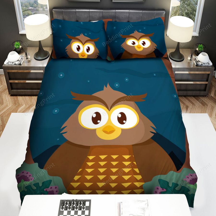 The Wildlife - The Brown Owl Portrait Bed Sheets Spread Duvet Cover Bedding Sets
