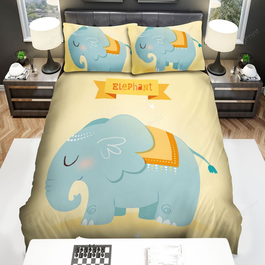 The Wildlife - The Elephant Cartoon Art Bed Sheets Spread Duvet Cover Bedding Sets