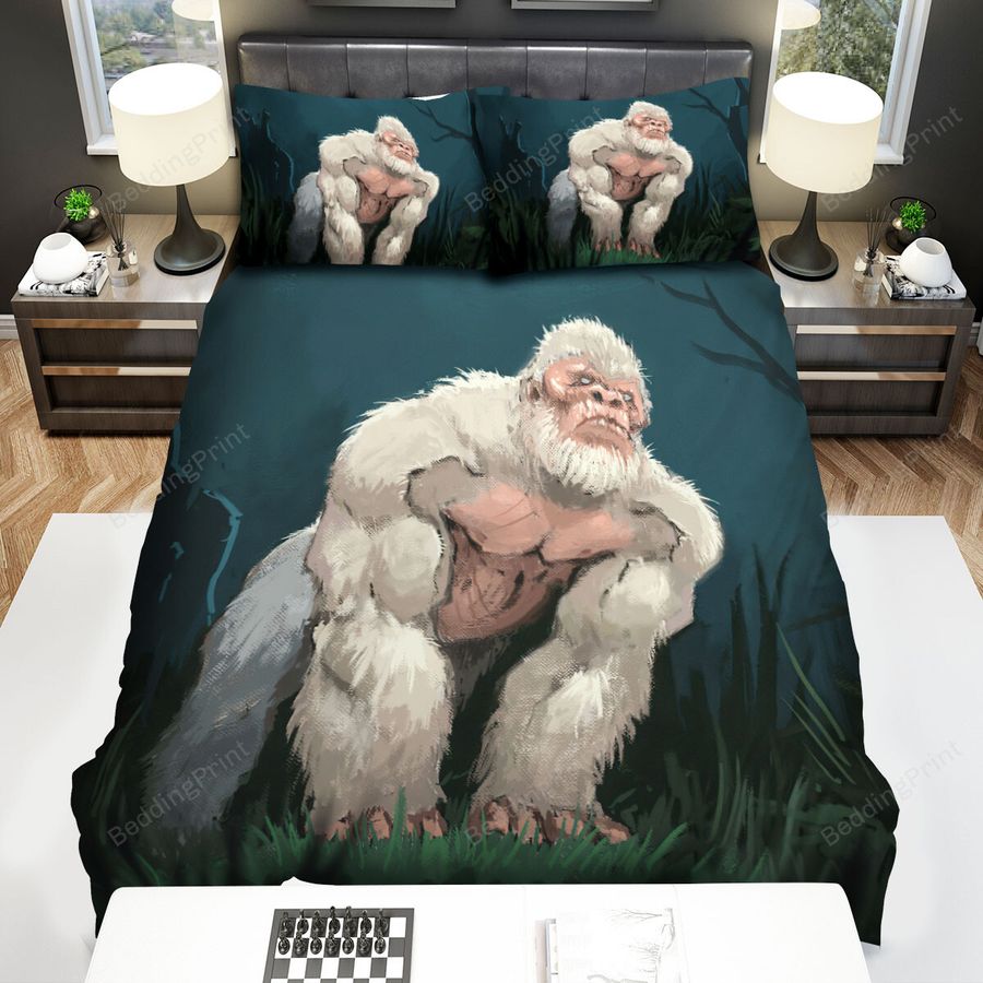 The Wildlife - The White Gorilla In The Jungle Bed Sheets Spread Duvet Cover Bedding Sets
