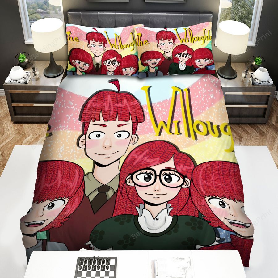 The Willoughbys Main Characters Portrait Illustration Bed Sheets Spread Duvet Cover Bedding Sets