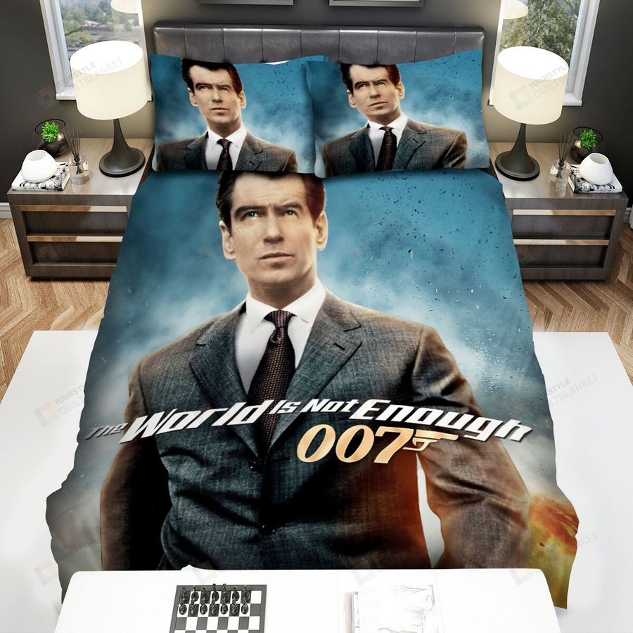 The World Is Not Enough James Bond Poster Bed Sheets Spread Comforter Duvet Cover Bedding Sets
