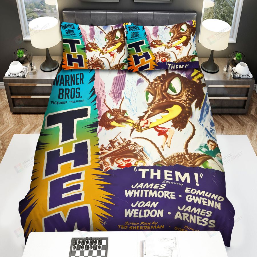 Them! Movie Poster 3 Bed Sheets Spread Comforter Duvet Cover Bedding Sets