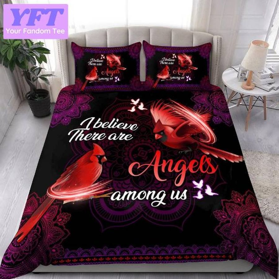 There Are Angels Among Us Cardinal 3D Bedding Set