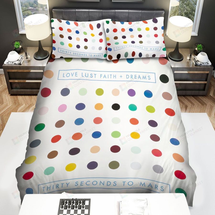 Thirty Seconds To Mars Love Lust Faith Dreams Bed Sheets Spread Comforter Duvet Cover Bedding Sets