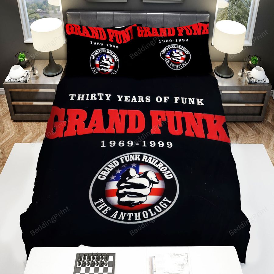 Thirty Year Of Funk Grand Funk Railroad Bed Sheets Spread Comforter Duvet Cover Bedding Sets